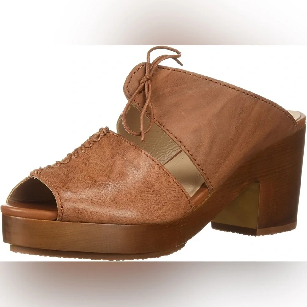 Kelsi Dagger Brooklyn Womens Leather Marion Platform Slide Heeled Sandal Size 9